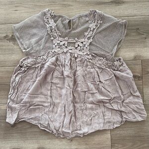 Maurices Purple Ruffled Embellished Blouse